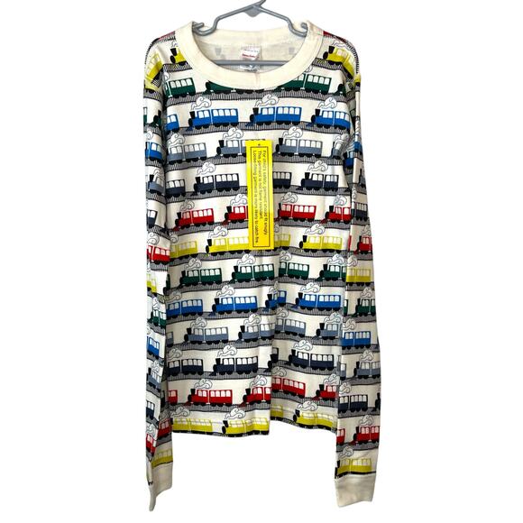 HANNA ANDERSON Organic Trains Pajama Set for Boy Size 14-16 - Picture 1 of 8